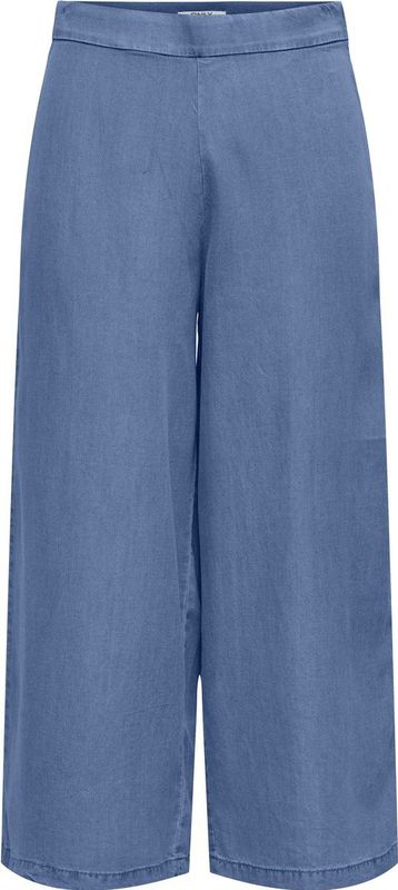 ONLY - ONLCharis - Driekwartbroek - Blauw - Wide Leg - High Waist