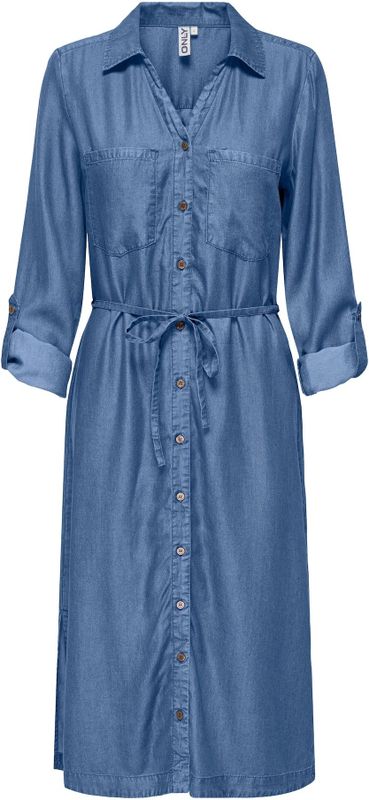 Onlcharis - Blousejurk - Midi-lengte - Lange Mouwen - Regular Fit