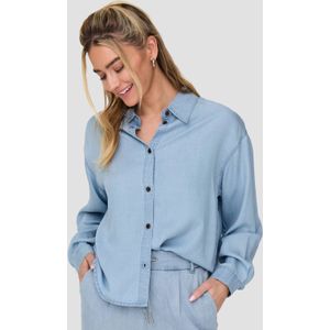 Only Onlcharis Life Ls Shirt L.Blue Denim BLAUW M