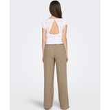 ONLY - Solvi - Broek - Olijfgroen - Wide Leg - Mid Waist
