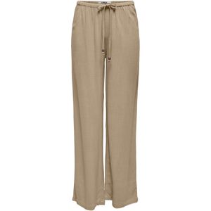 ONLY - Solvi - Broek - Olijfgroen - Wide Leg - Mid Waist