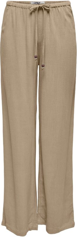 ONLY - Solvi - Broek - Olijfgroen - Wide Leg - Mid Waist