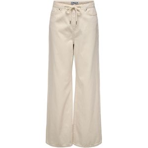 Only - Wide Leg Jeans - Ecru - Denim - Regular Fit - Lente/Zomer Collectie