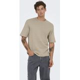 Onsgivo - T-shirt - Gebreide Pullover - Ronde Hals - Korte Mouwen - Regular Fit