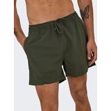 Only & Sons - Zwembroek - Blauw - Seersucker - Normale Pasvorm