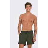 Only & Sons - Zwembroek - Blauw - Seersucker - Normale Pasvorm