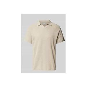 JACK & JONES Heren poloshirt effen poloshirt, havermout, S