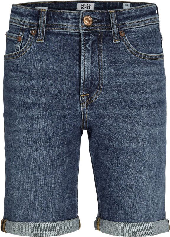 JACK & JONES - Regular Fit Short - Denim - Blauw - Mid Rise
