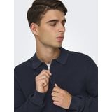 Only & Sons - Onsmatteo Ls Zip Polo Noos - Heren - Gebreide Truien