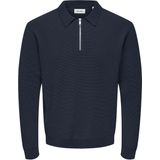 Only & Sons - Onsmatteo Ls Zip Polo Noos - Heren - Gebreide Truien