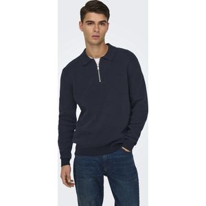 Only & Sons - Onsmatteo Ls Zip Polo Noos - Heren - Gebreide Truien