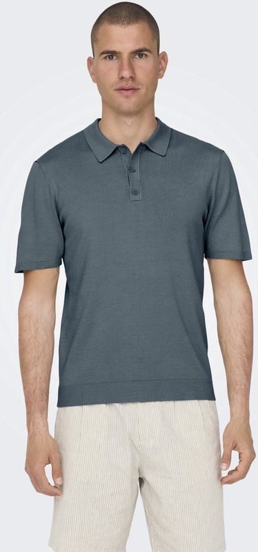 Only & Sons - Onswyler Life Poloshirt - Stormy Weather - Viscose Livaeco/Polyester