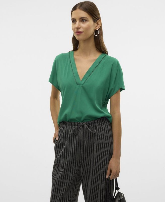 Blouse - Effen - Viscose - Losse Pasvorm - Kwartmouw