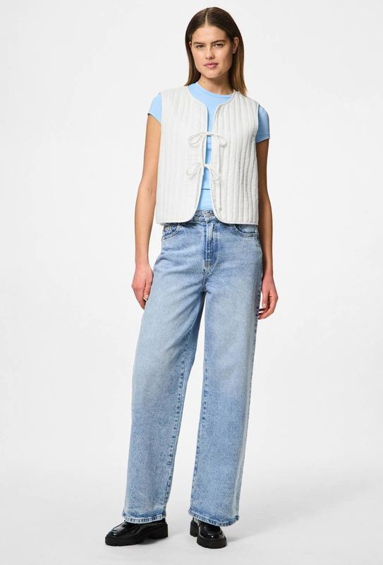 PIECES - PCMASTINA - Gilet - Wit - Katoen