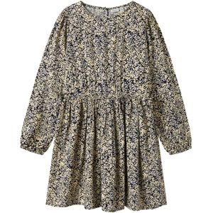 Jurk - Jersey - Korte Jurk - Multicolor - Keyholesluiting, Knoopsluiting, Ronde Hals, Lange Mouw