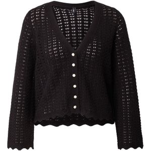 Only - V-Neck Button-Up Long Sleeve Cardigan - Zwart - Dames