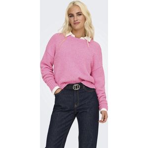 Only Trui Onlteresa Life Ls O-neck Loose Cc K 15339484 Fuchsia Pink Dames