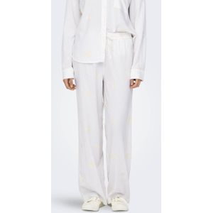 ONLY - ONLCARO - Casual Broek - Wit - Wide Leg