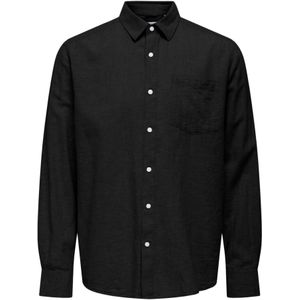 ONSCAIDEN Life REG LS 1 PKT Shirt NOOS, zwart, L