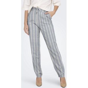 ONLY - Rechte Broek - Lichtblauw - Viscose Materiaal