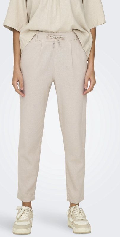 Only - Broek - Beige - 100% Polyester - Lente/Zomer