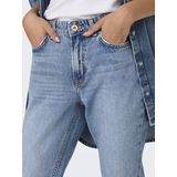 Only - Straight Jeans - Licht Medium Blauw - Denim - Dames