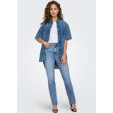 Only - Straight Jeans - Licht Medium Blauw - Denim - Dames