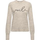 Only Trui ecru (Maat: XS) - Tekst - Halslijn: Ronde hals,