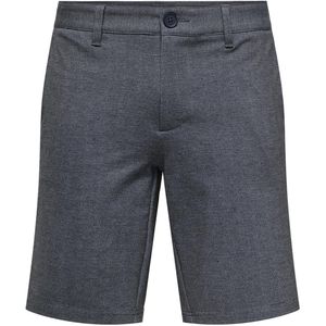 Only & Sons - Onsmark 020934 - Korte Broek - Dark Navy - Viscose/Polyester/Elastaan
