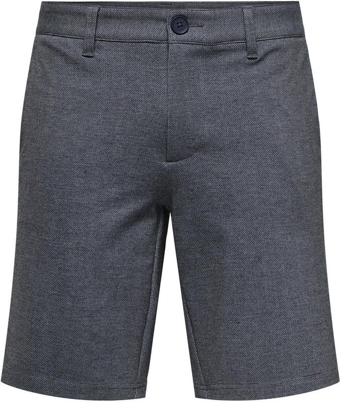 Only & Sons - Onsmark 020934 - Korte Broek - Dark Navy - Viscose/Polyester/Elastaan