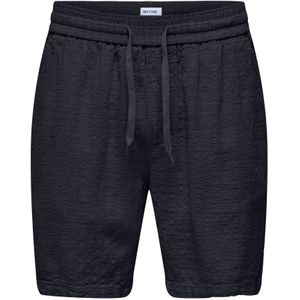 Only & Sons - Korte Broek - Structuurpatroon - Viscosemix - Loose Fit