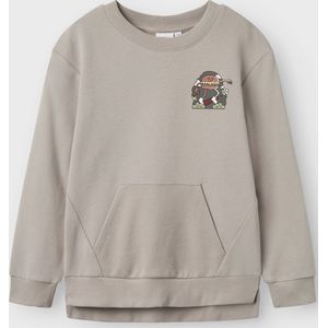 Sweatshirt - Blauw - Badstof - Regular Fit