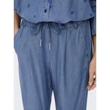 Only - Slim-Fit Broek - Lichtblauw - 100% Lyocell - Vetersluiting