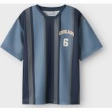 Top - Rubberen Print - V-hals - Korte Mouwen - Jersey - Regular Fit