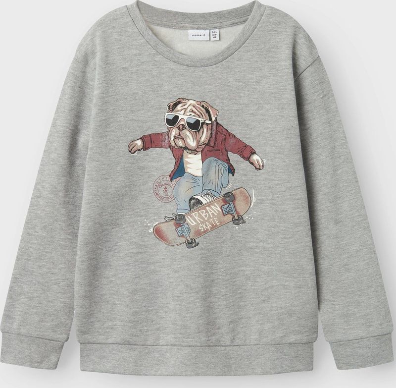 Name It kids jongens trui TEHOGO Grey Melange Standard Fit