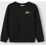 NAME IT - Nkmtegeo Ls Nreg - Sweatshirt - Zwart - Katoen - 1 stuk