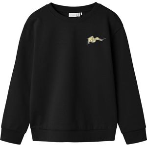 NAME IT - Nkmtegeo Ls Nreg - Sweatshirt - Zwart - Katoen - 1 stuk