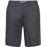 ONLY & SONS - ONSMARK - Chino-short - Zwart - Katoen/Linnen