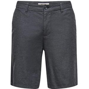ONLY & SONS - ONSMARK - Chino-short - Zwart - Katoen/Linnen