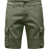 Korte Broeken - Cargo - Groen - Katoen