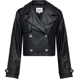 Onlamia - Jas - Synthetisch Leer - Omkeerbaar - Lange Mouwen - Verstelbare Manchetten