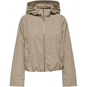 ONLY Dames Onlbealo Hood Jacket Cc OTW, Humus/Detail:Silver Trim, L
