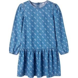 Name It - NkfRuna - Jurk - Blue Denim - Met Print