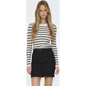 T-shirt - Wit - Navy - 50% Viscose 28% Polyester 22% Nylon