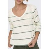 ONLY - ONLGEENA V-Neck Knt Noos - Dames Trui - Cloud Dancer - Knitwear