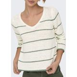 ONLY - ONLGEENA V-Neck Knt Noos - Dames Trui - Cloud Dancer - Knitwear