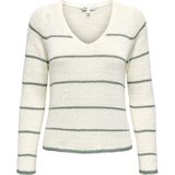 ONLY - ONLGEENA V-Neck Knt Noos - Dames Trui - Cloud Dancer - Knitwear