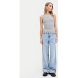 Jack & Jones Jxforest STR Sl Rib Top JRS Noos, dark grey melange, M