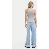 Jack & Jones Jxforest STR Sl Rib Top JRS Noos, dark grey melange, M