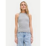 Jack & Jones Jxforest STR Sl Rib Top JRS Noos, dark grey melange, M